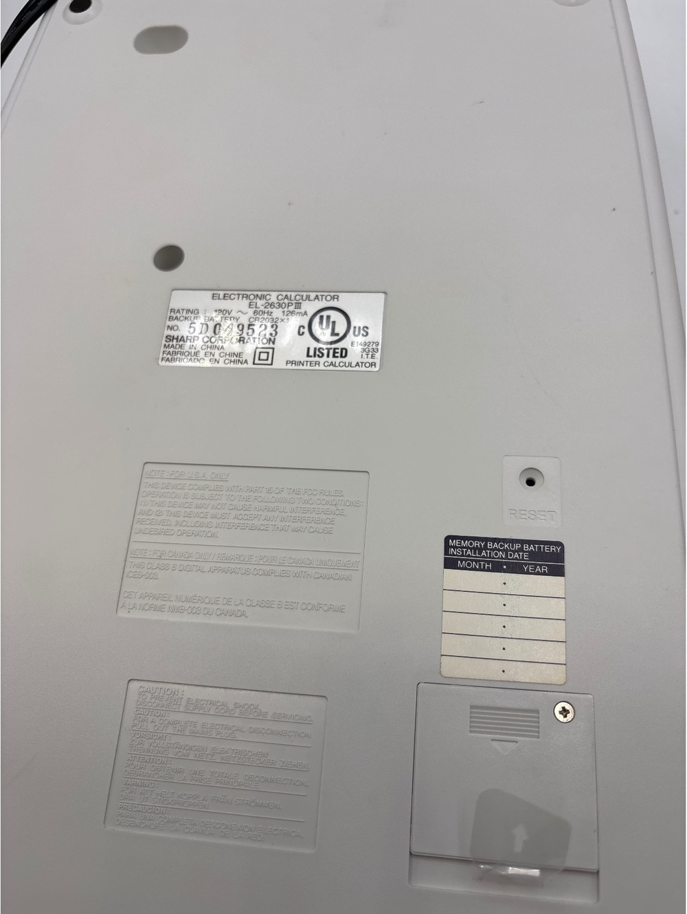 Sharp EL-2630PII Electronic Printing Calculator 12 Digit Paper Tape RETRO - Picture 5 of 6